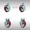 Service Caster 6 Inch SS Poly on Aluminum Caster Set with 2 Brakes/Swivel Lock 2 Rigid SCC SCC-SS30S620-PAR-TLB-BSL-2-R-2 - alternate 1